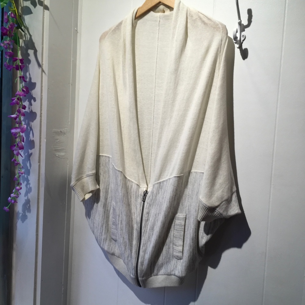 Anthropologie Moth Boxy Zip Sweater